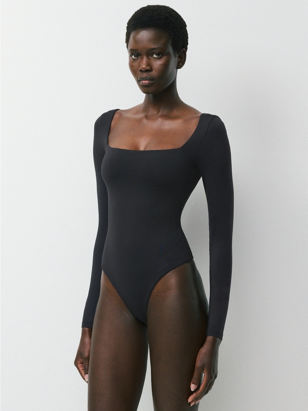 Artizia Original Contour Headway Squareneck Bodysuit Small Black
